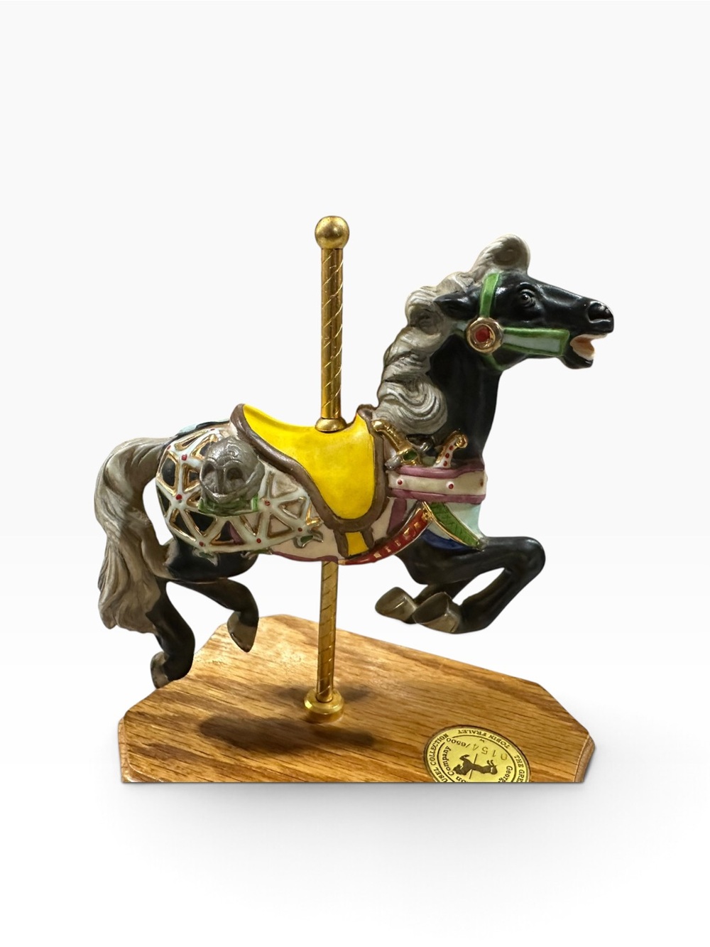 Vtg 1996 Tobin Fraley Lefton Carousel Horse Music Box plays Camelot Ltd Ed